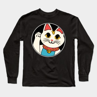 Japanese Lucky Cat - Maneki neko - Good Forture - Birthday Gift For mothers day Long Sleeve T-Shirt